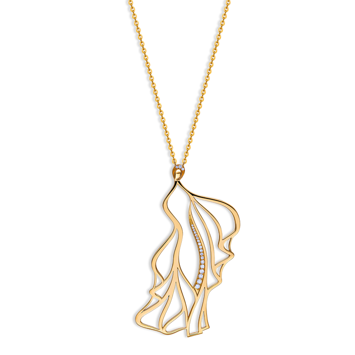 Yellow Gold Necklace with Diamonds