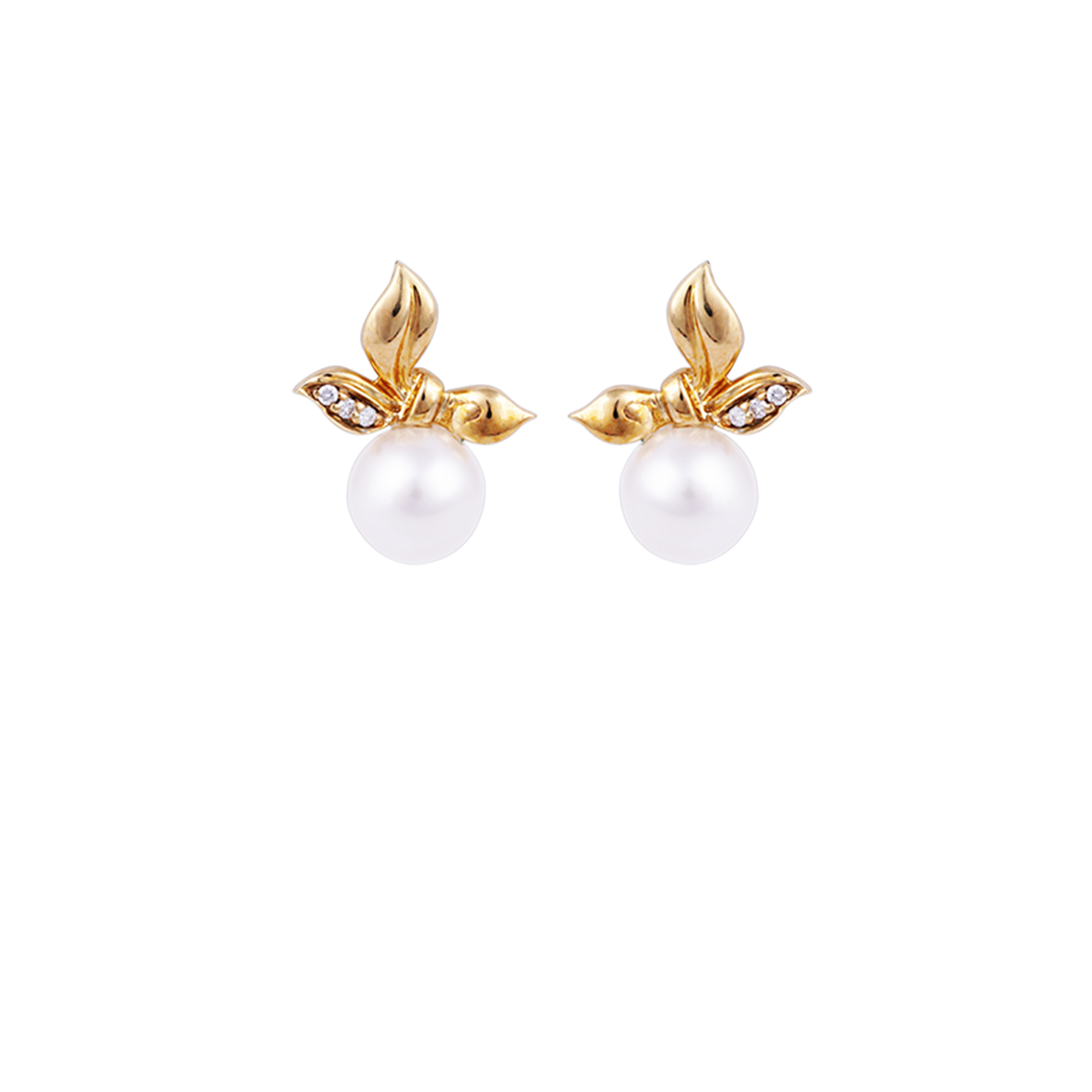 Golden Snowdrop Pearl Earrings