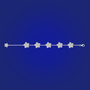 Full Diamond Bracelet with Jasmine Flowers