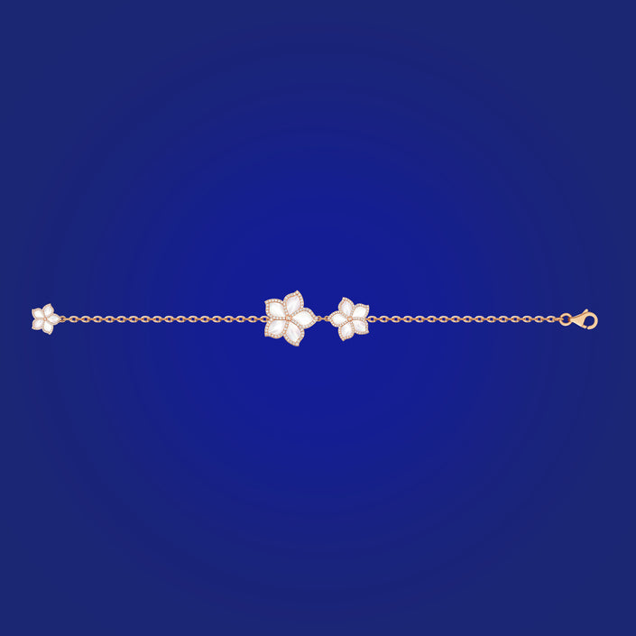 Two Centered Jasmine Flowers Bracelet