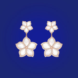 Double Jasmine Flower Earrings