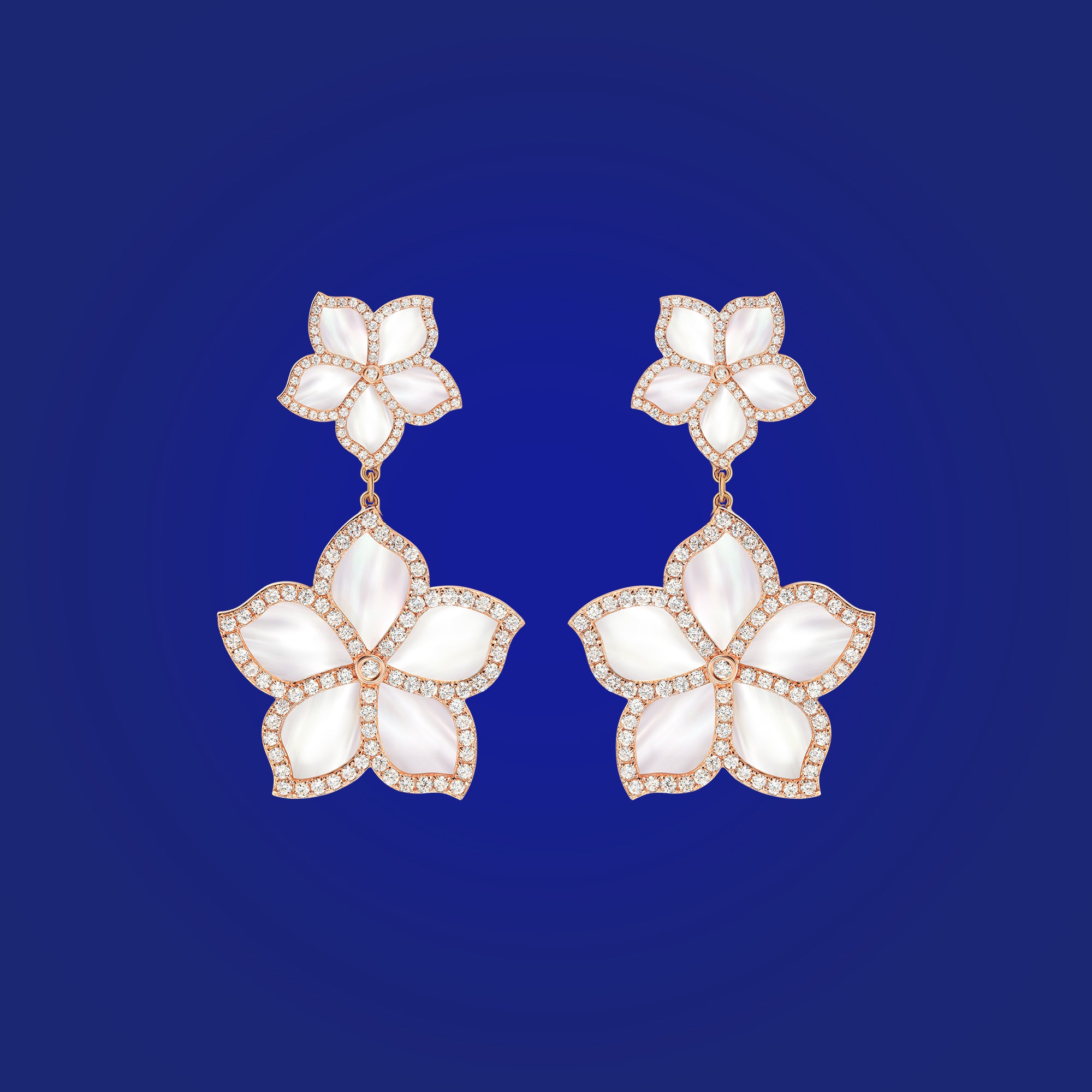 Double Jasmine Flower Earrings