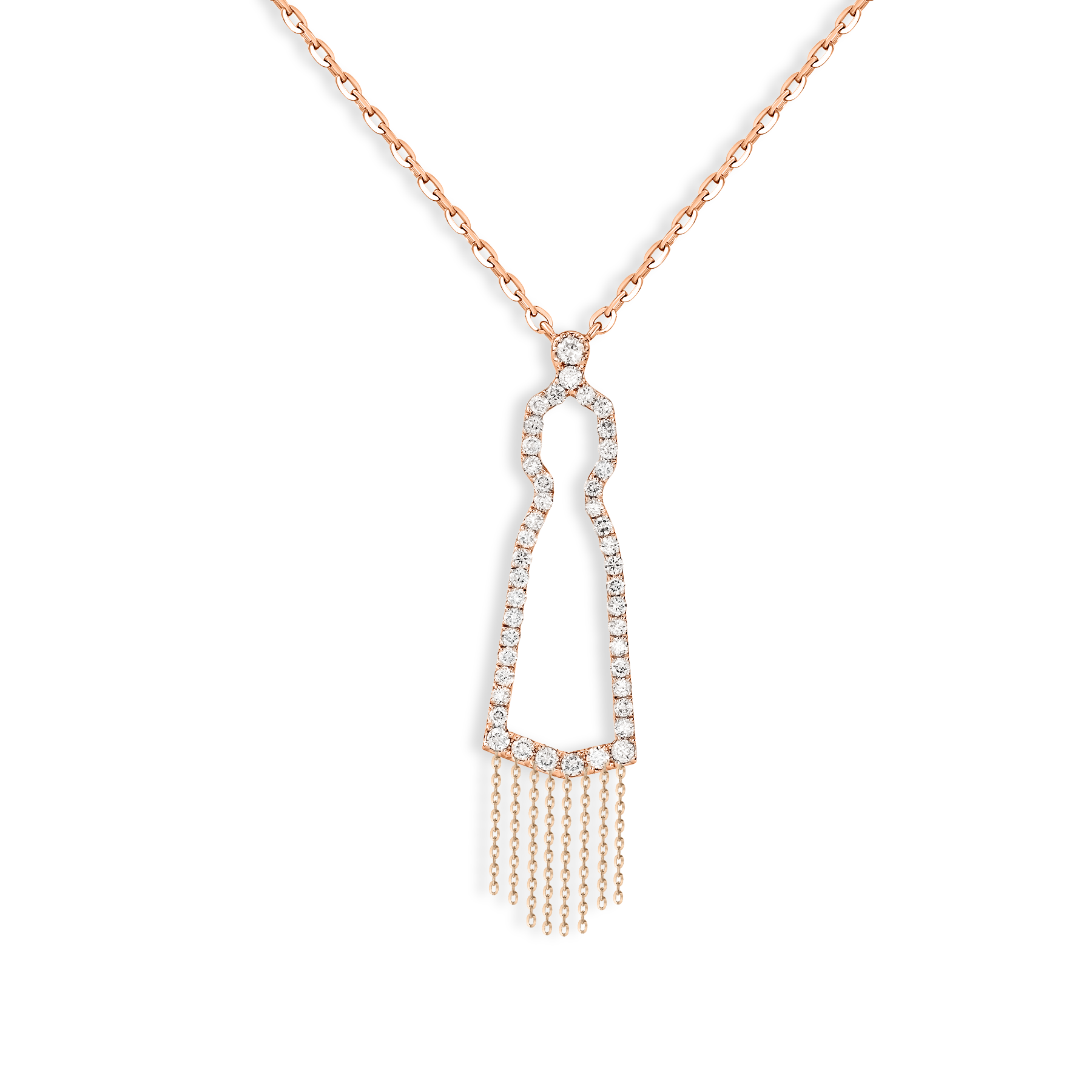 Gold with Frame Diamond Necklace