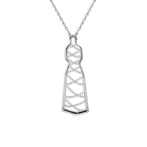Lattice Light White Gold Necklace