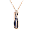 Yellow Gold and Blue Enamel Pendant with Diamonds