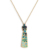 Yellow Gold and Blue Enamel Pendant