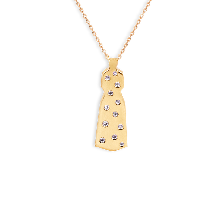 Gold and Diamond Dots Necklace