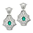 Spring Majesty Emerald Earrings