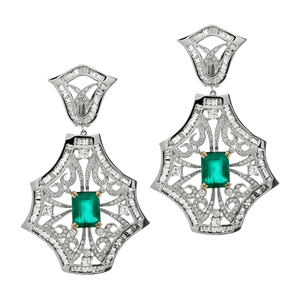 Spring Majesty Emerald Earrings