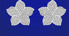 Single Jasmine Flower Earrings in Full Diamond
