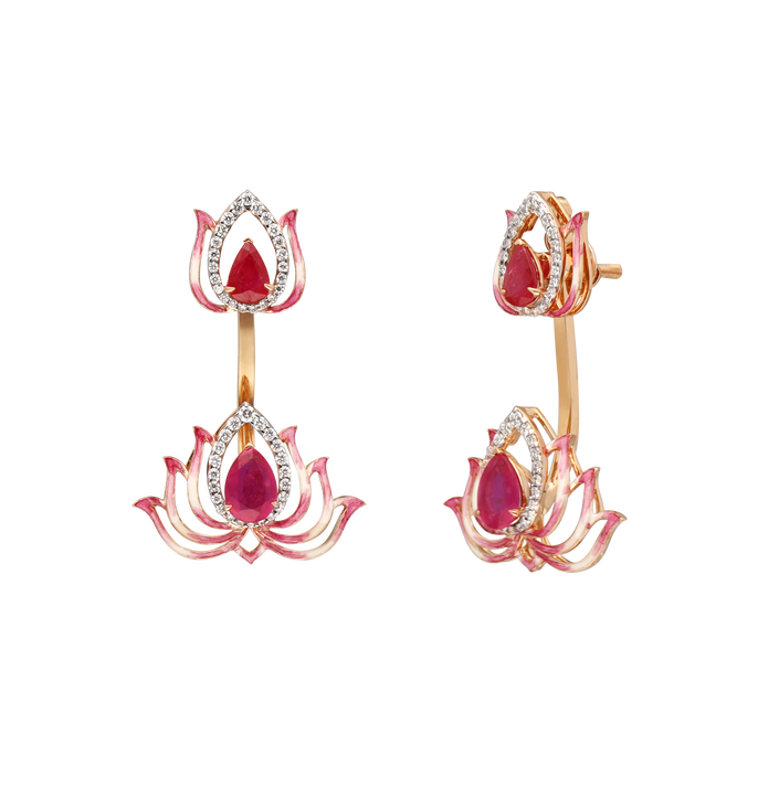 Crimson Veil Earrings