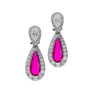 Crimson Glow Ruby Earrings