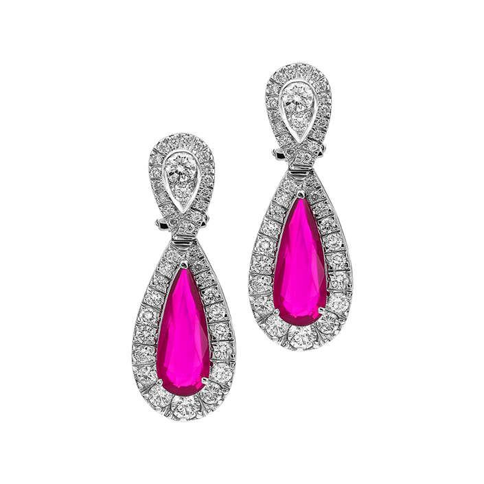 Crimson Glow Ruby Earrings