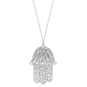 Celestial Radiance Hamsa Necklace