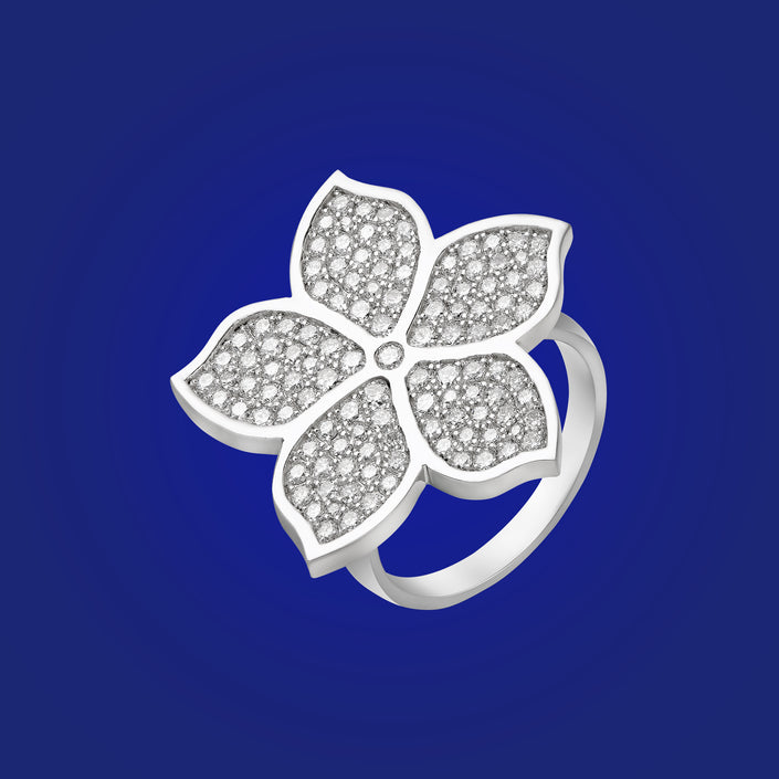 Jasmine ring in full diamond